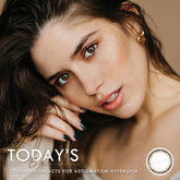Best Korean Colored Contact Lenses - Today's Brown Colored Contacts (1 Pair) /  This brown-black 2-tone color contact lens will give a natural and beautiful enlargement effect on dark brown eyes and a unique effect on bright eyes. The graphic diameter is 13.4mm, which is recommended if you are looking for natural daily wear contact lenses.   / Prescription and non-prescription available, Cheapest Colored Contact Lenses. Buy Colored Contact Lenses Online - EyeMellow